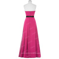 Starzz Strapless Off Shoulder Deep Pink Long Chiffon Bridesmaid Dress Patterns ST000066-3